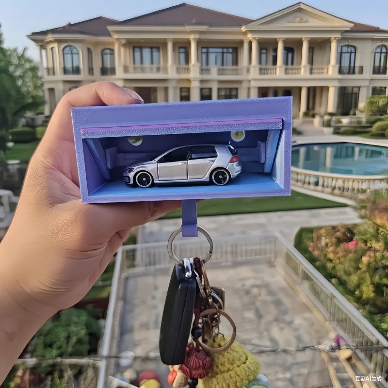 Car Garage Key Holder with Opening Door