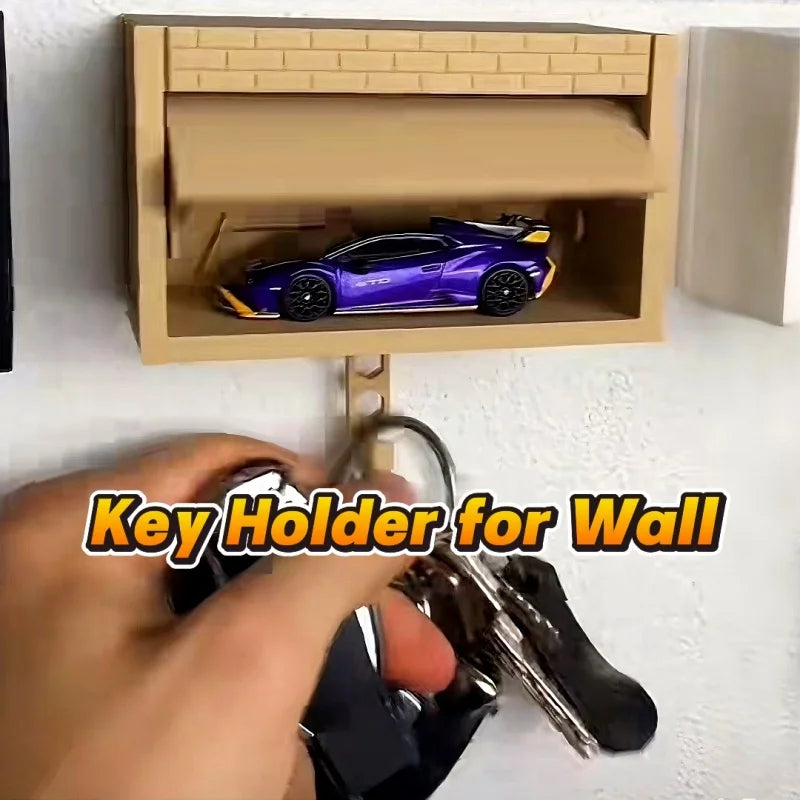 Car Garage Key Holder with Opening Door