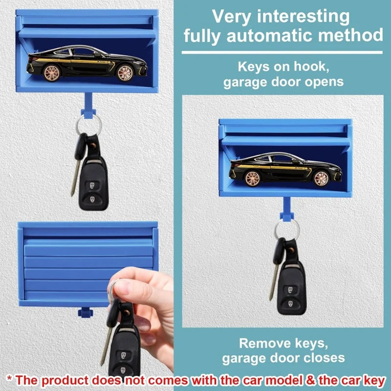 Car Garage Key Holder with Opening Door