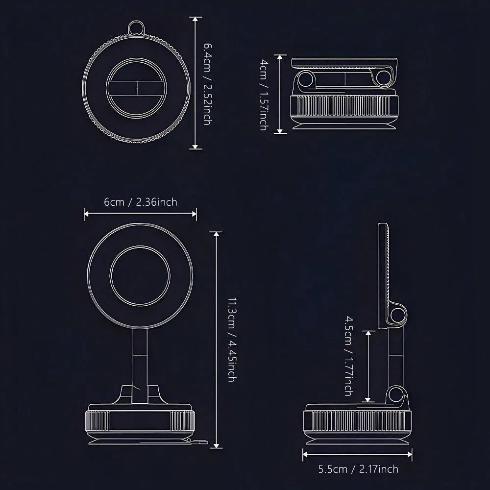 2026 Upgraded Vacuum Magnetic Car Phone Holder 360°