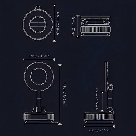 2026 Upgraded Vacuum Magnetic Car Phone Holder 360°