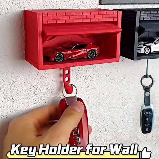Car Garage Key Holder with Opening Door