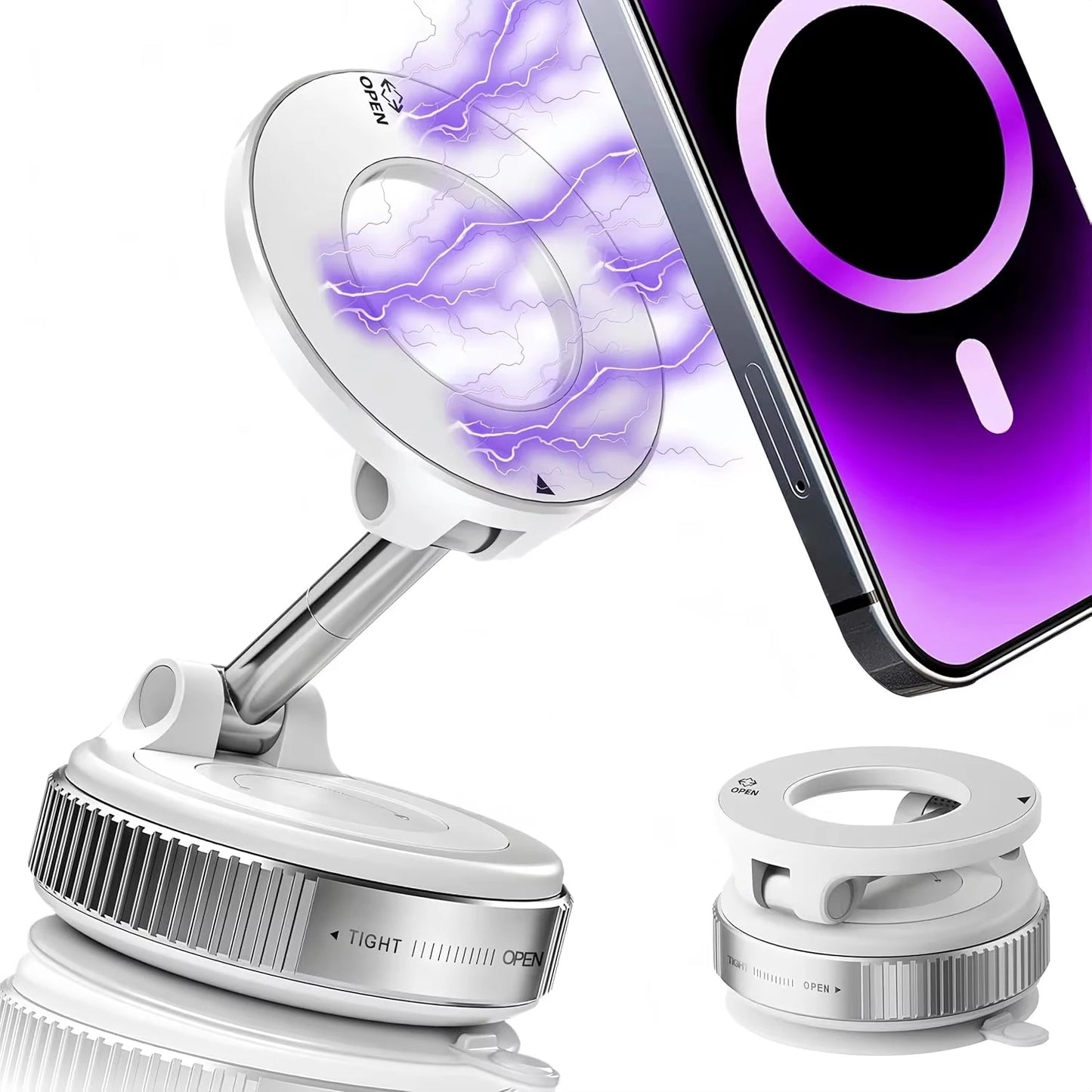 2026 Upgraded Vacuum Magnetic Car Phone Holder 360°